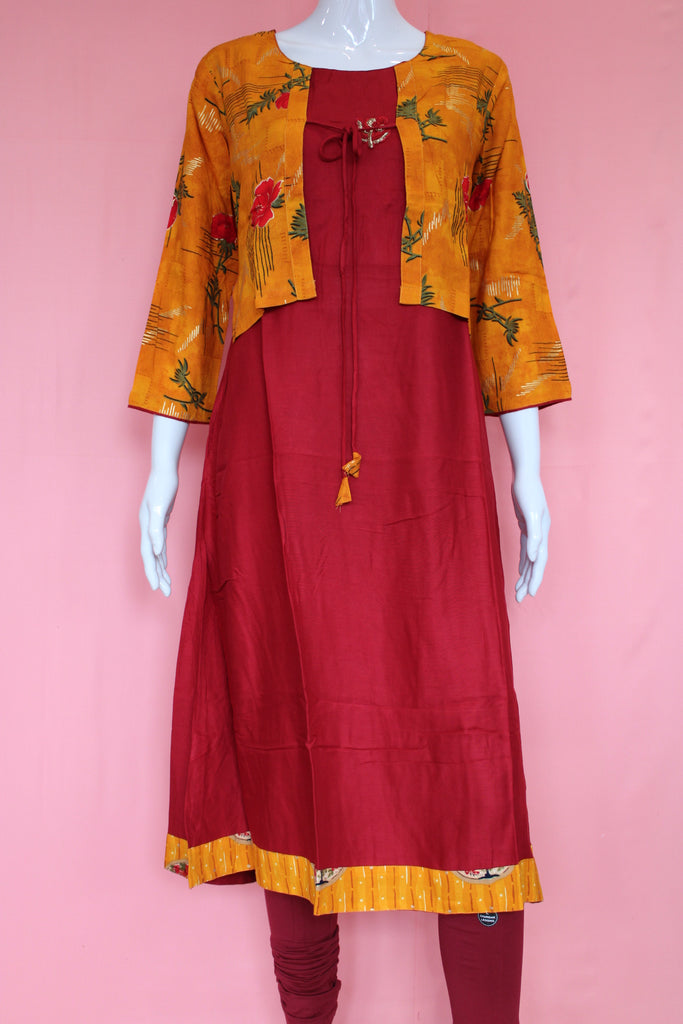 Feeding Kurta Top with Concealed Zippers and Jacket - fablore